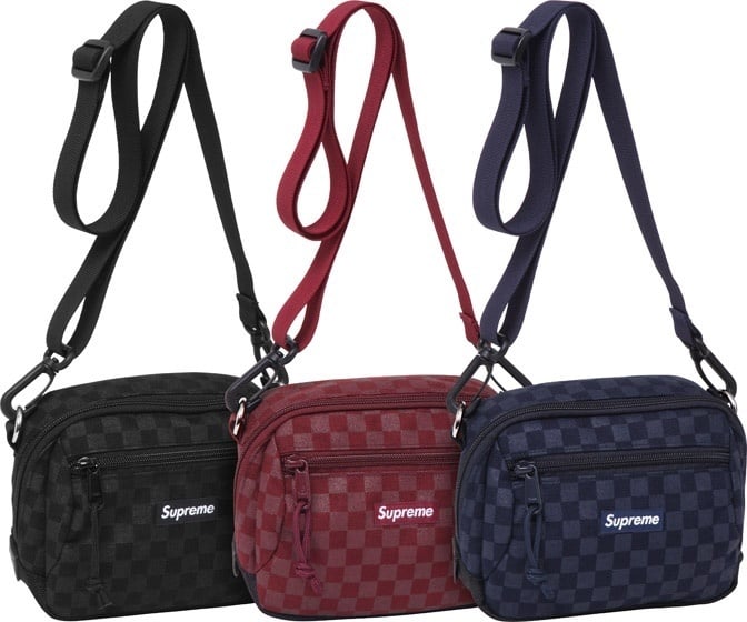 Printed Check Small Utility Bag